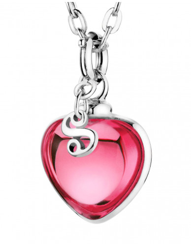 Herzanhanger In Strahlendem Rhodolit Pink Silber Rhodiniert