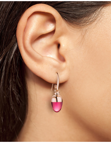 Suay I Ohrschmuck I Rhodolit pink I Silber rosévergoldet