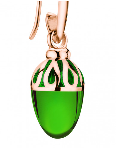 Mali  I Ohrschmuck I Emerald grün I Silber rosévergoldet