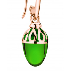 Mali  I Ohrschmuck I Emerald grün I Silber rosévergoldet