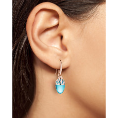 Mali  I Ohrschmuck I Aqua türkis I Silber rosévergoldet