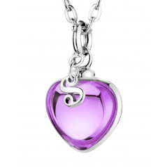Djai Herzanhänger Amethyst violett rhodiniert
