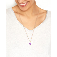 Djai Herzanhänger Amethyst violett rosevergoldet