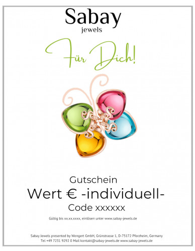 Sabay Jewels Gutschein individuell