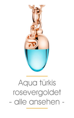 Alle Sabay Jewels Schmuckanhänger im strahlenden Aquamarine Türkis in Roségold
