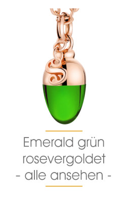 Alle Sabay Jewels Schmuckanhänger im beruhigenden Emerald Grün in Roségold