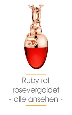 Alle Sabay Jewels Schmuckanhänger im kraftvollen Ruby Rot in Roségold