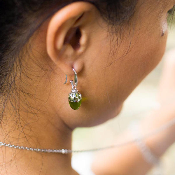 Sabay Jewels Ohrschmuck Tropfen Mali in Emerald-Grün